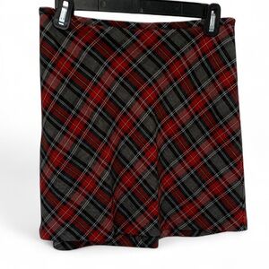Vintage Exact Change Red Plaid Mini Skirt